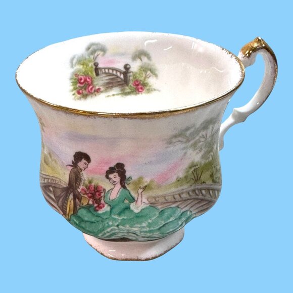 Paragon Vintage Tea Cup 1900s England HM Queen Pottery Courting Couple Victorian - Picture 7 of 10